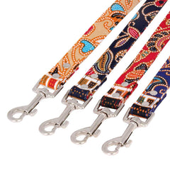 Bohemia Pattern Dog Leash & Collar – Durable Fabric Pet Walking Accessory