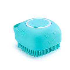 Silicone Dog Bath Gloves Massage Brush Shampoo Dispensing Grooming