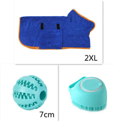 Silicone Dog Bath Gloves Massage Brush Shampoo Dispensing Grooming