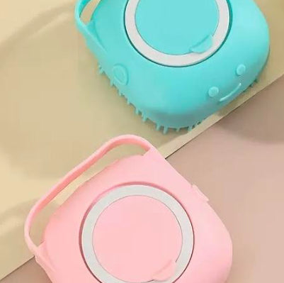Silicone Dog Bath Gloves Massage Brush Shampoo Dispensing Grooming