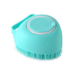 Silicone Dog Bath Gloves Massage Brush Shampoo Dispensing Grooming