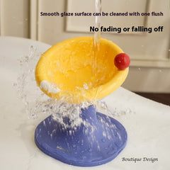 Lifting Ceramic Cat Feeding Bowl Pet Tableware