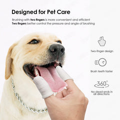 Pet Finger Toothbrush Dog Cat Oral Care Cleaning Tool