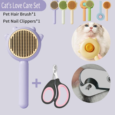 Pet Grooming Comb Brush Hair Removal Massage Tool Dogs Cats