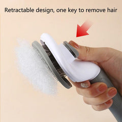 Self Cleaning Pet Brush Stainless Steel Grooming Comb Hair Remover