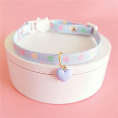 Pastel Heart Pet Collars Cute Adjustable Kawaii Dog Cat Accessory