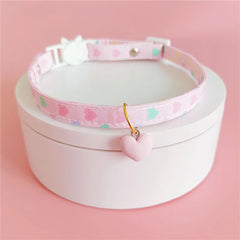 Pastel Heart Pet Collars Cute Adjustable Kawaii Dog Cat Accessory