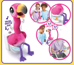 Interactive Electronic Singing Flamingo Pet Toy - Voice Activated Movable Pet