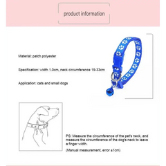 Colorful Nylon Pet Collar Adjustable Soft Cute Printed Dog Collar