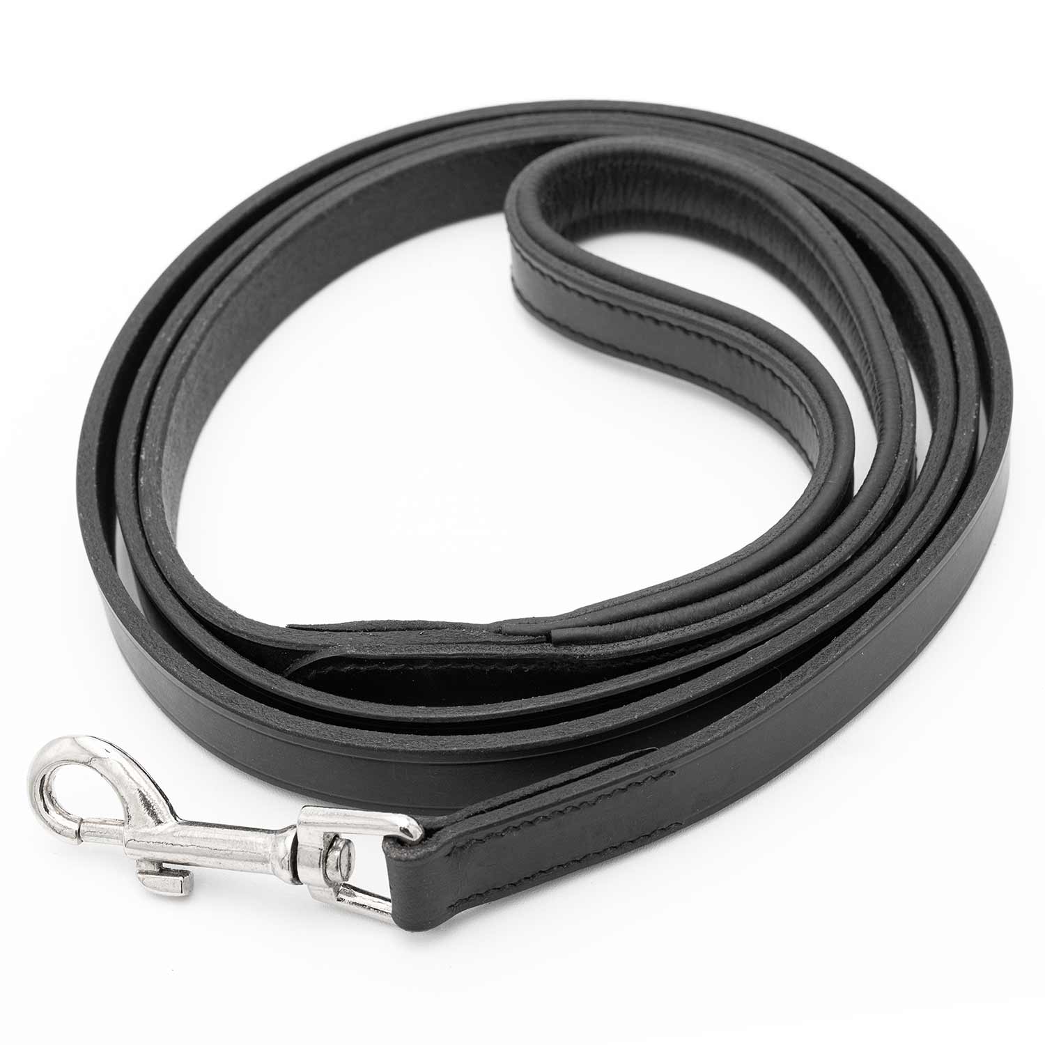 Black Padded Leather Pet Leash